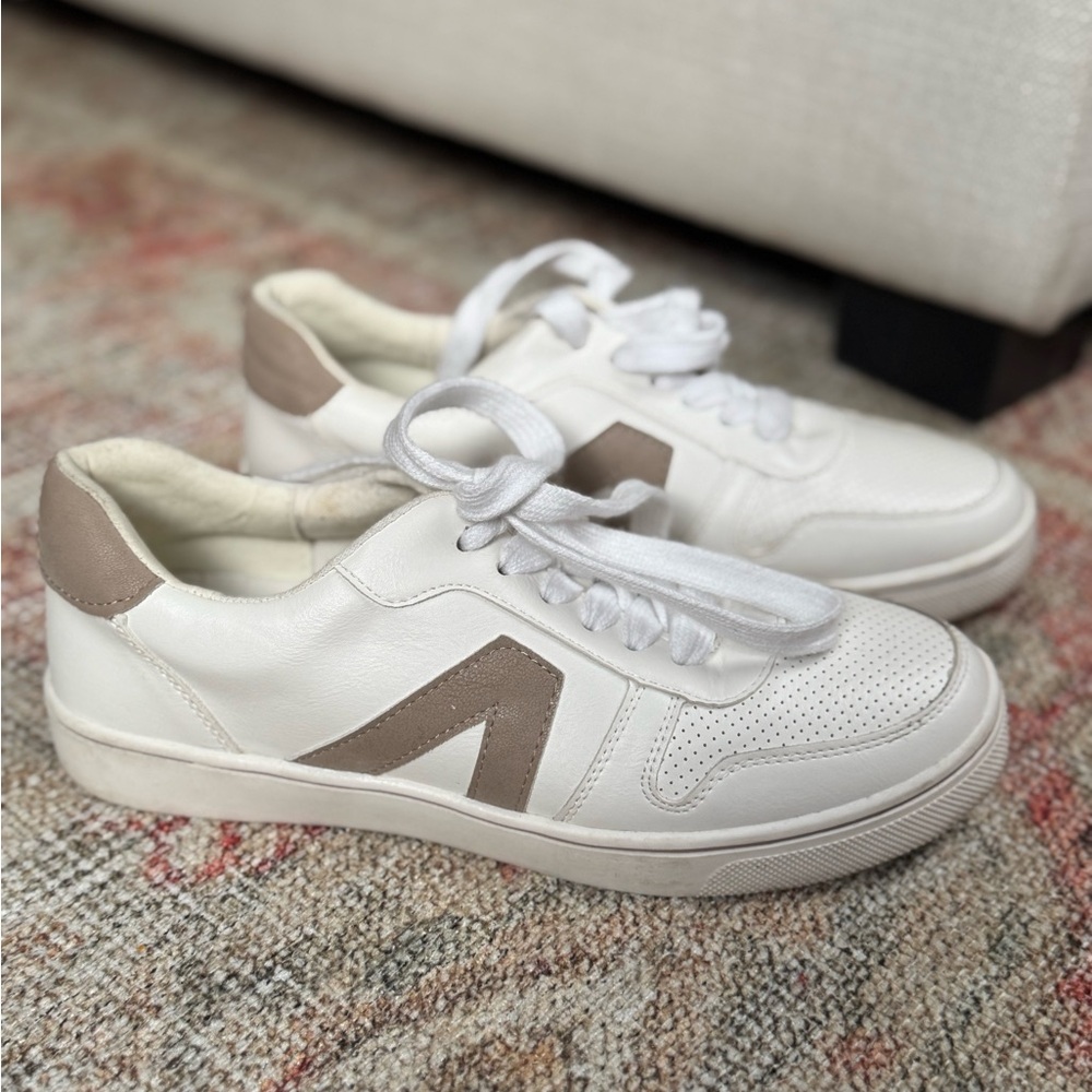 MIA White and Tan Sneakers W 8.5